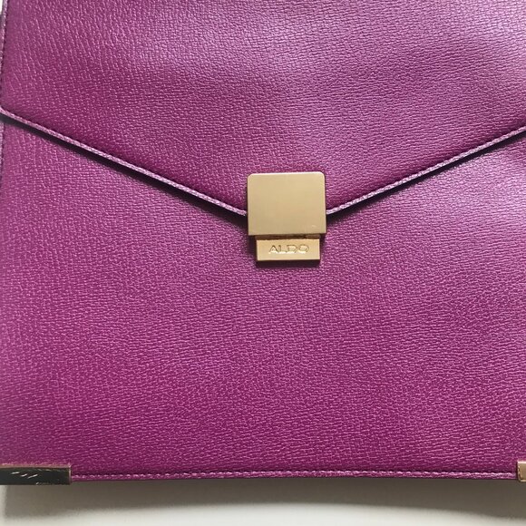 ALDO Magenta Structured Lady Bag | Pop of Color Statement Satchel - Picture 12 of 16